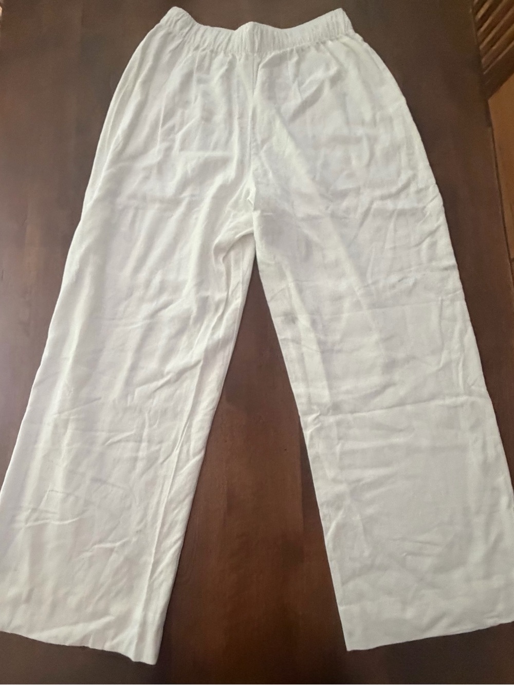 Abercrombie & Fitch White Linen Pants Large Tall NWT - Picture 2 of 7